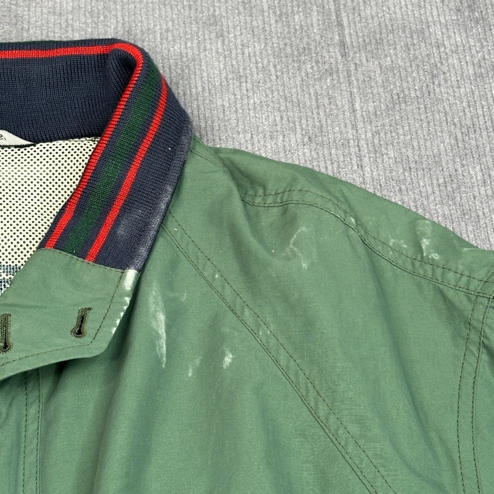 Vintage Burberrys Harrington Bomber Jacket Green Striped Trim Made in Spain - Picture 5 of 16